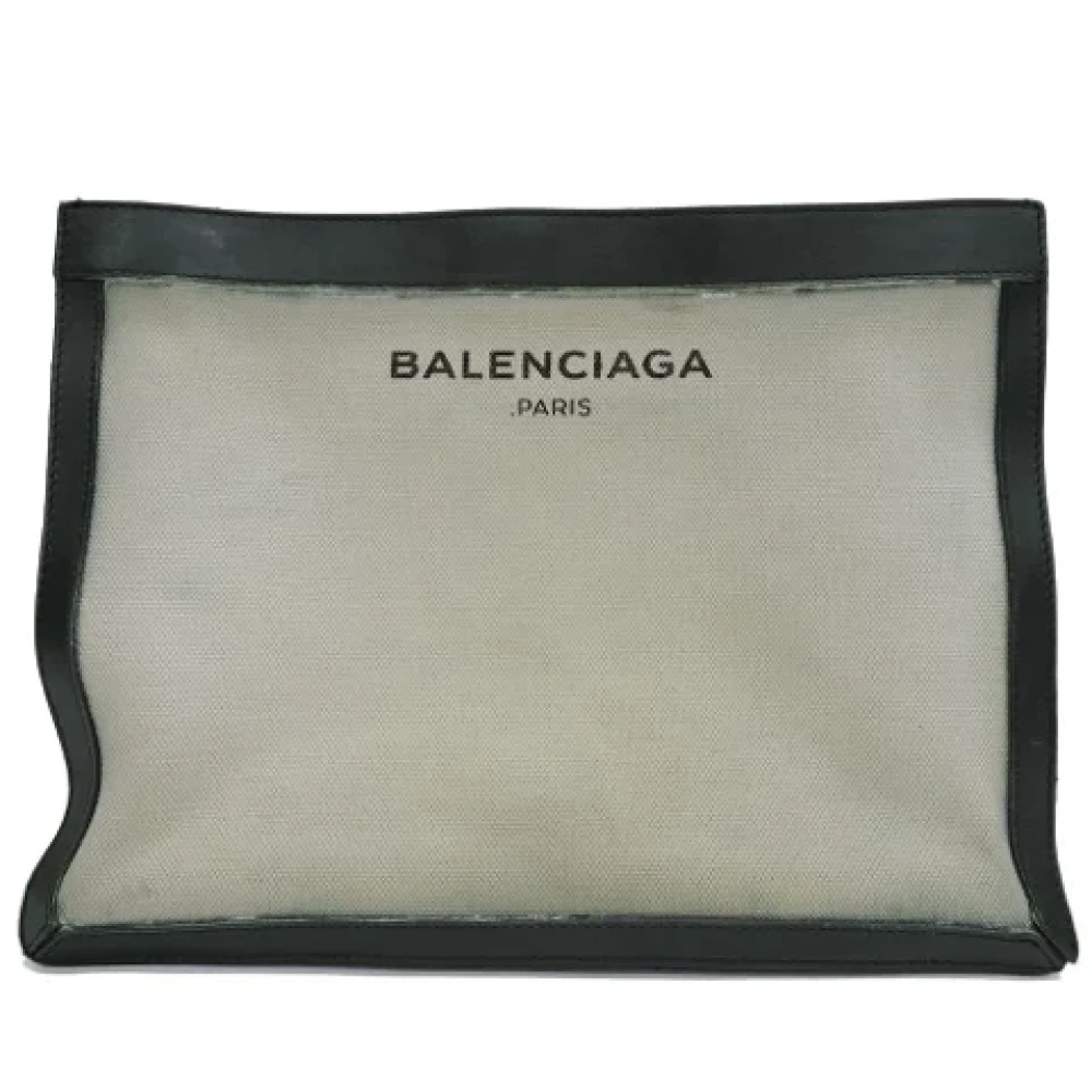 Balenciaga Vintage Pre-owned Leather clutches Beige Heren