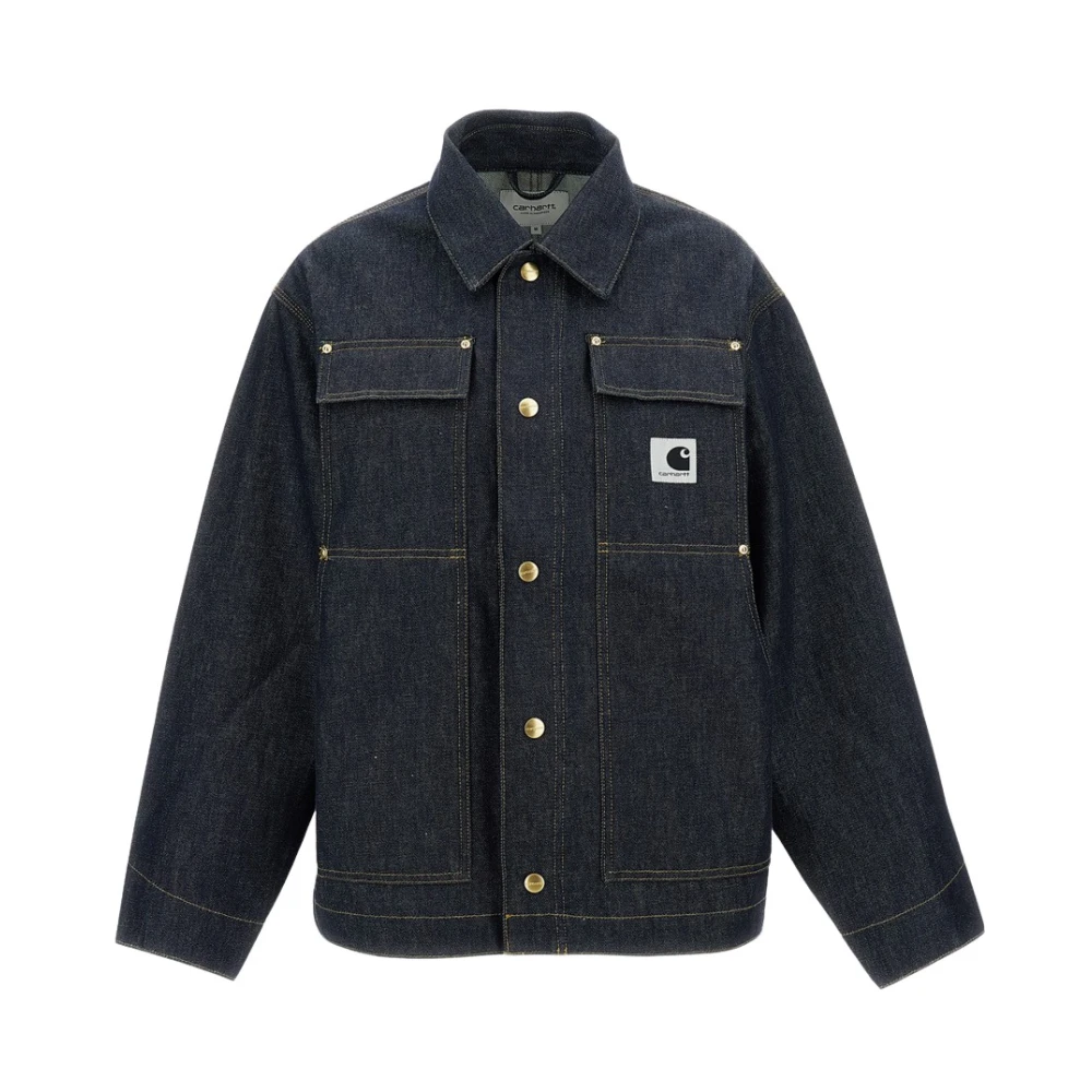 Carhartt Wip Women's Blue Denim Jackets, S, Dearborn Jacket
