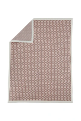 Stickad pläd med textur