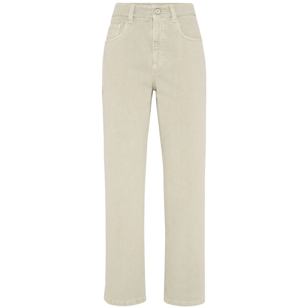 BRUNELLO CUCINELLI Stijlvolle Denim Jeans Green Dames