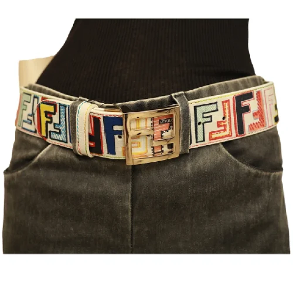 Fendi Vintage Pre-owned Canvas belts Multicolor Dames