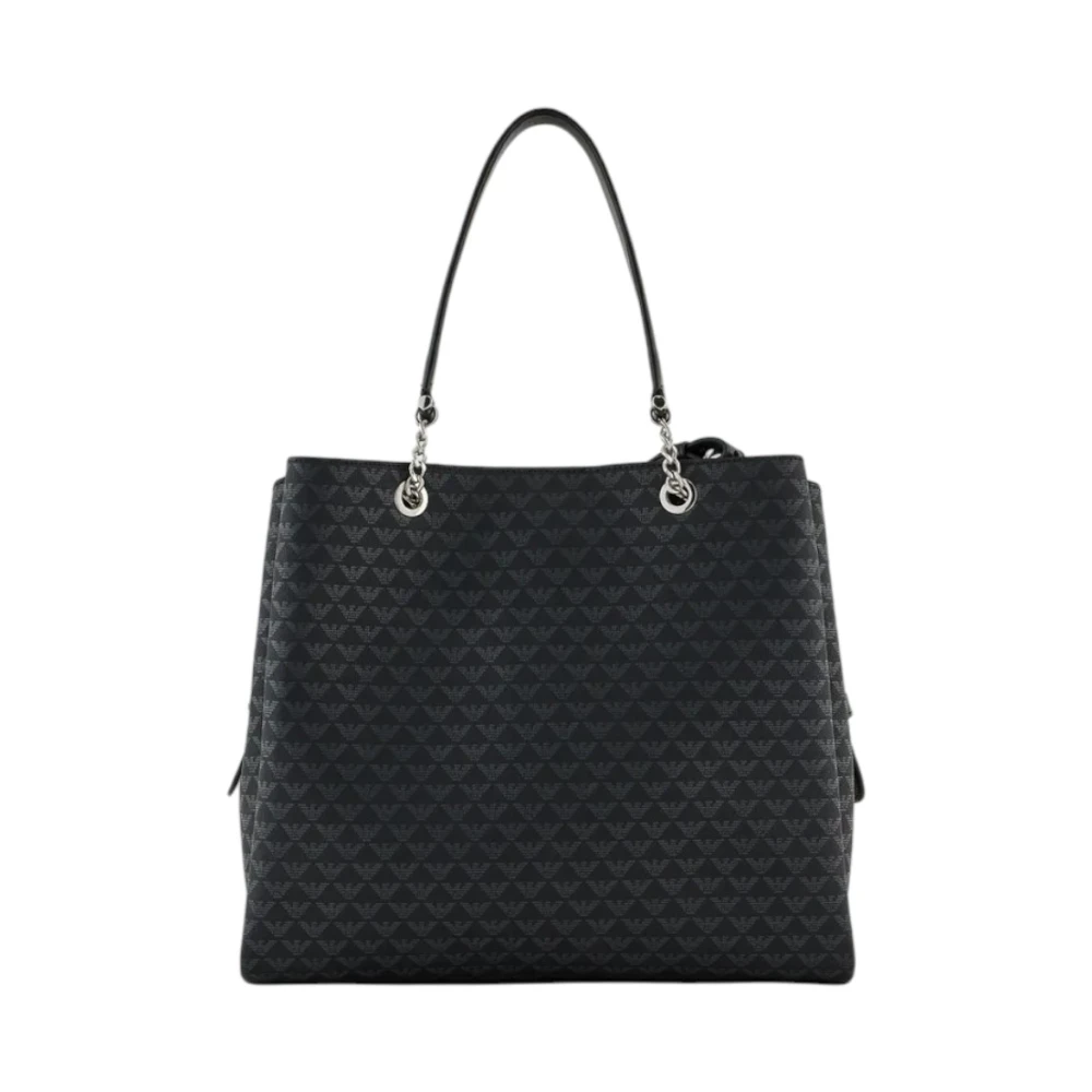 Emporio Armani Stijlvolle Leren Tas Black Dames
