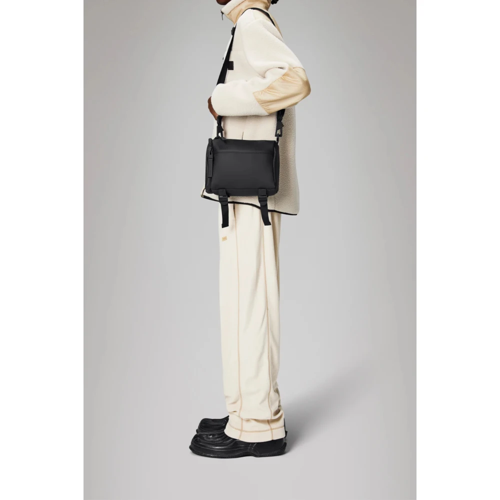 Rains Waterdichte Zwarte Tas met Rits Black Unisex
