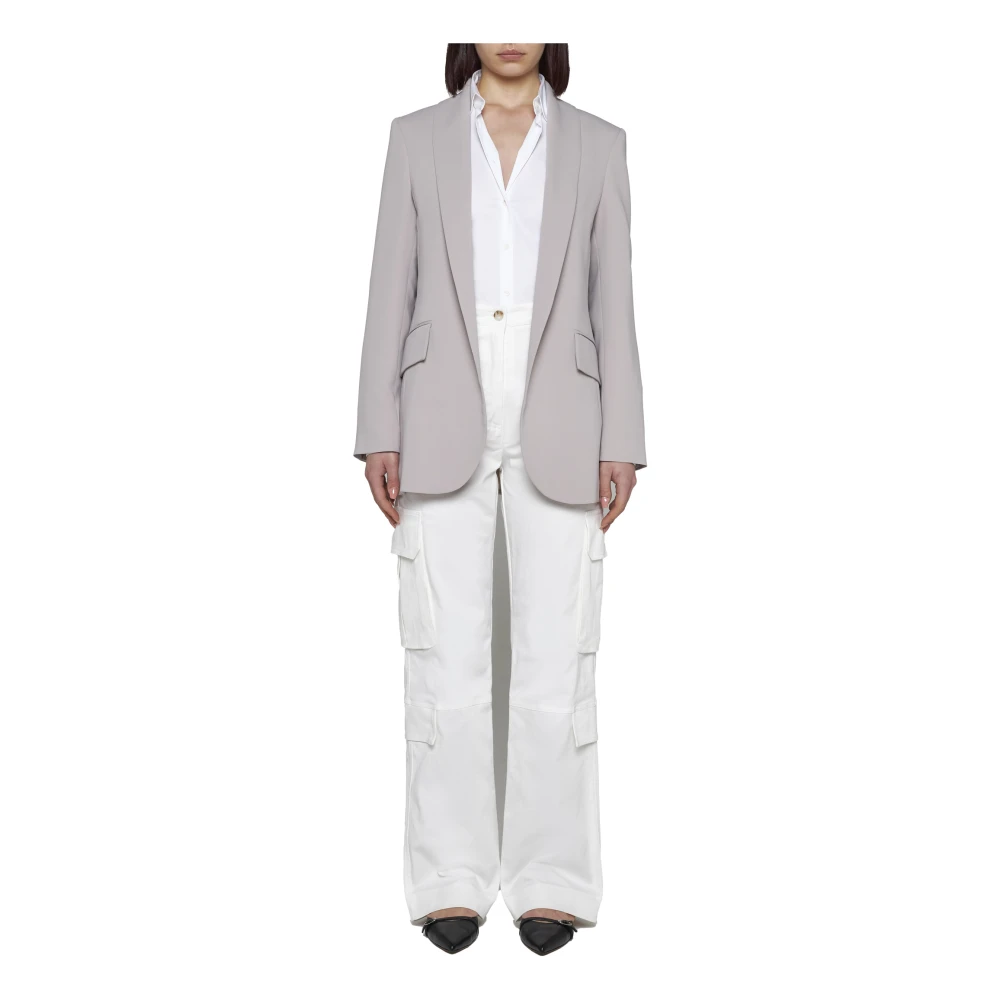 Blanca Vita Stijlvolle Jassen met Sciall Detail Beige Dames