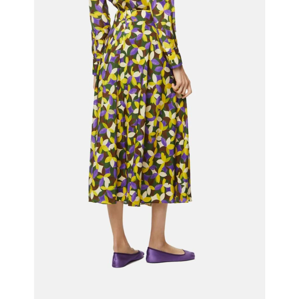 Carolina Herrera Zijden Rok met Jasmine Print Multicolor Dames
