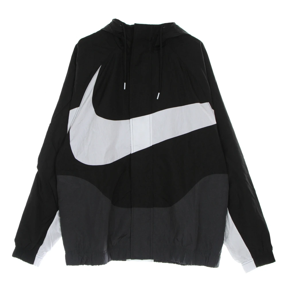 Nike Zwarte Windbreaker Jas met Swoosh Logo Black Heren