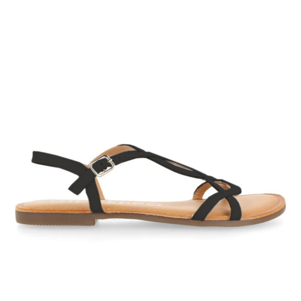 Gioseppo Donna Nero - Sandali Neri In Pelle Con Cinturino Alla Caviglia - Shoes - 39 Eu