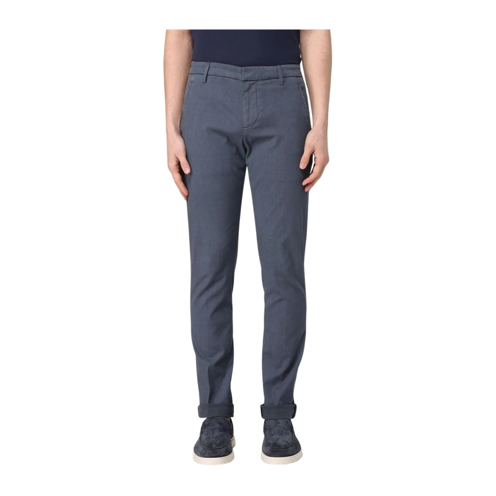 Dondup Men's Blue Straight Trousers, W34, Gaubert Straight Trousers