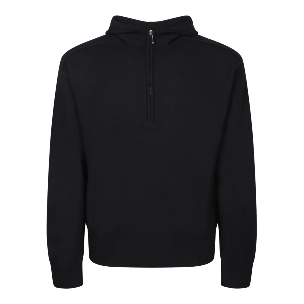 Burberry Men's Black Wool Half Zip Jumper - Hoodies - S - Sweatshirts & Hoodies