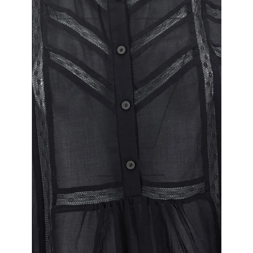 Isabel Marant Étoile Katoenen Gelma Top Black Dames