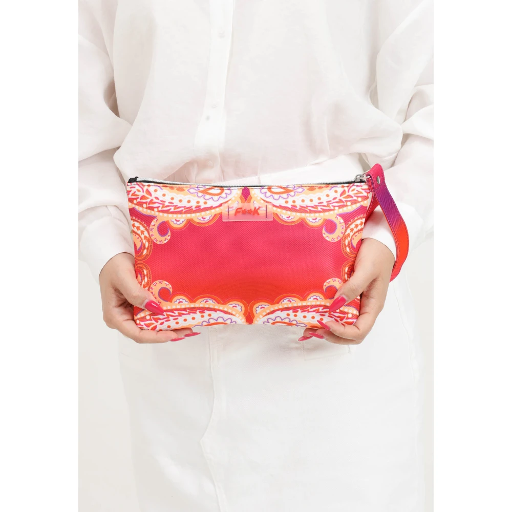 F**k Pink Sunrise Mini Clutch Tas Multicolor Dames