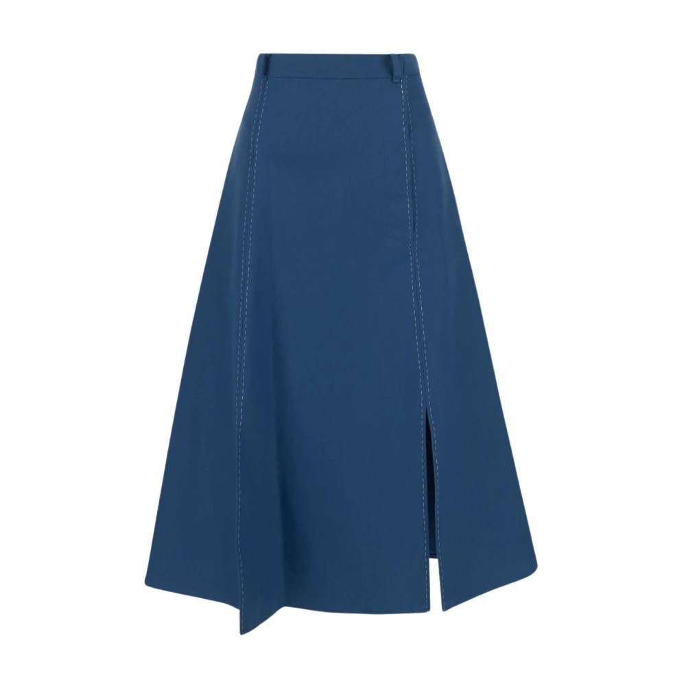 Crida Milano Midi Skirts Blue Dames