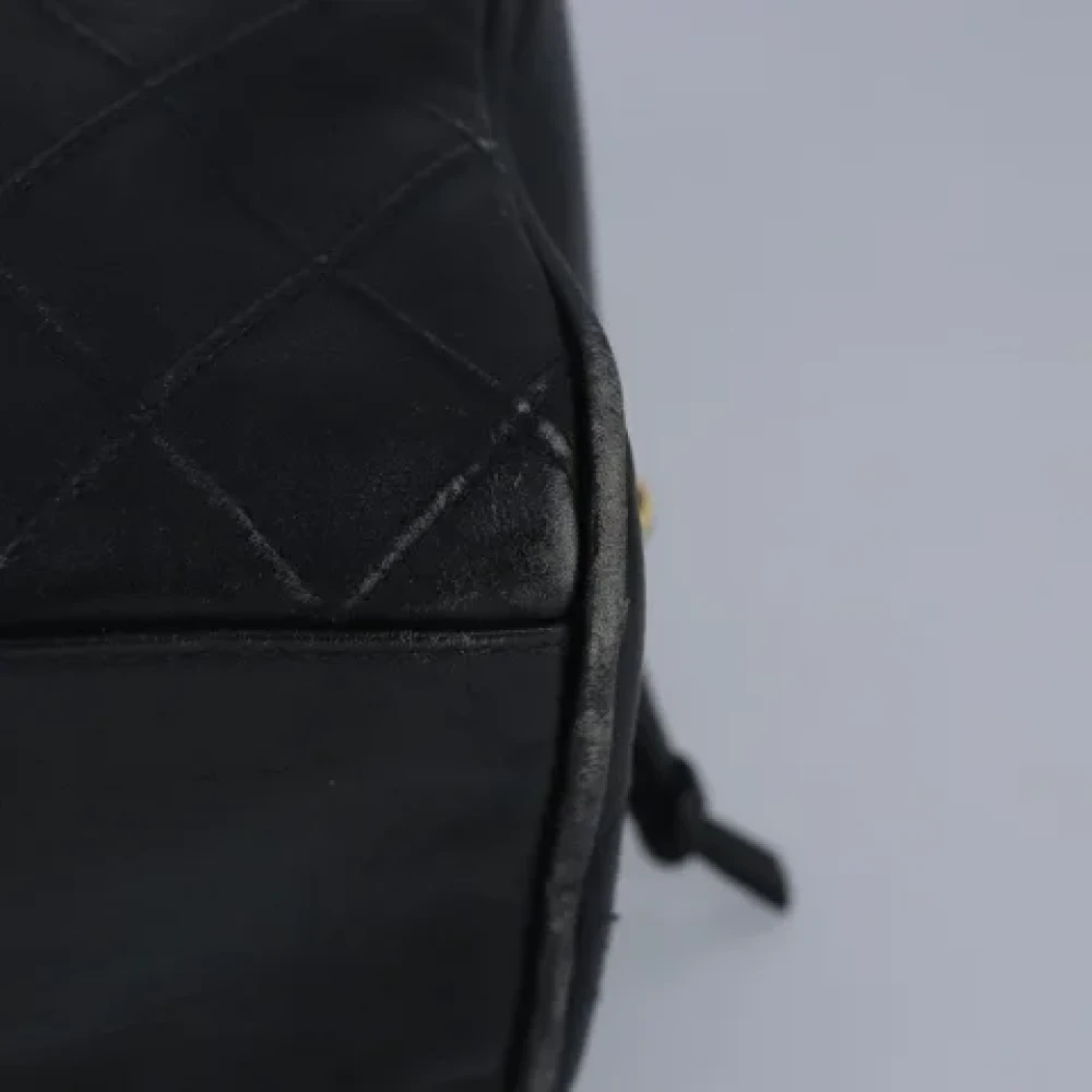 Chanel Vintage Pre-owned Leather clutches Black Dames