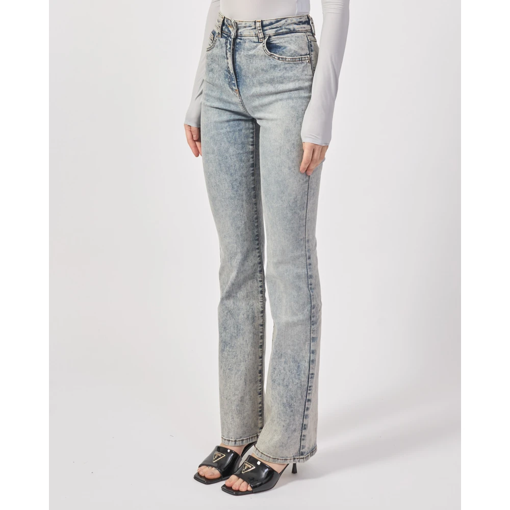 PATRIZIA PEPE Blauwe Slim Fit Denim Broek Blue Dames