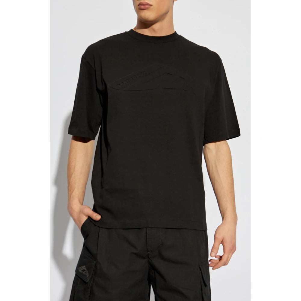 Dsquared2 T-shirt met logo Black Heren