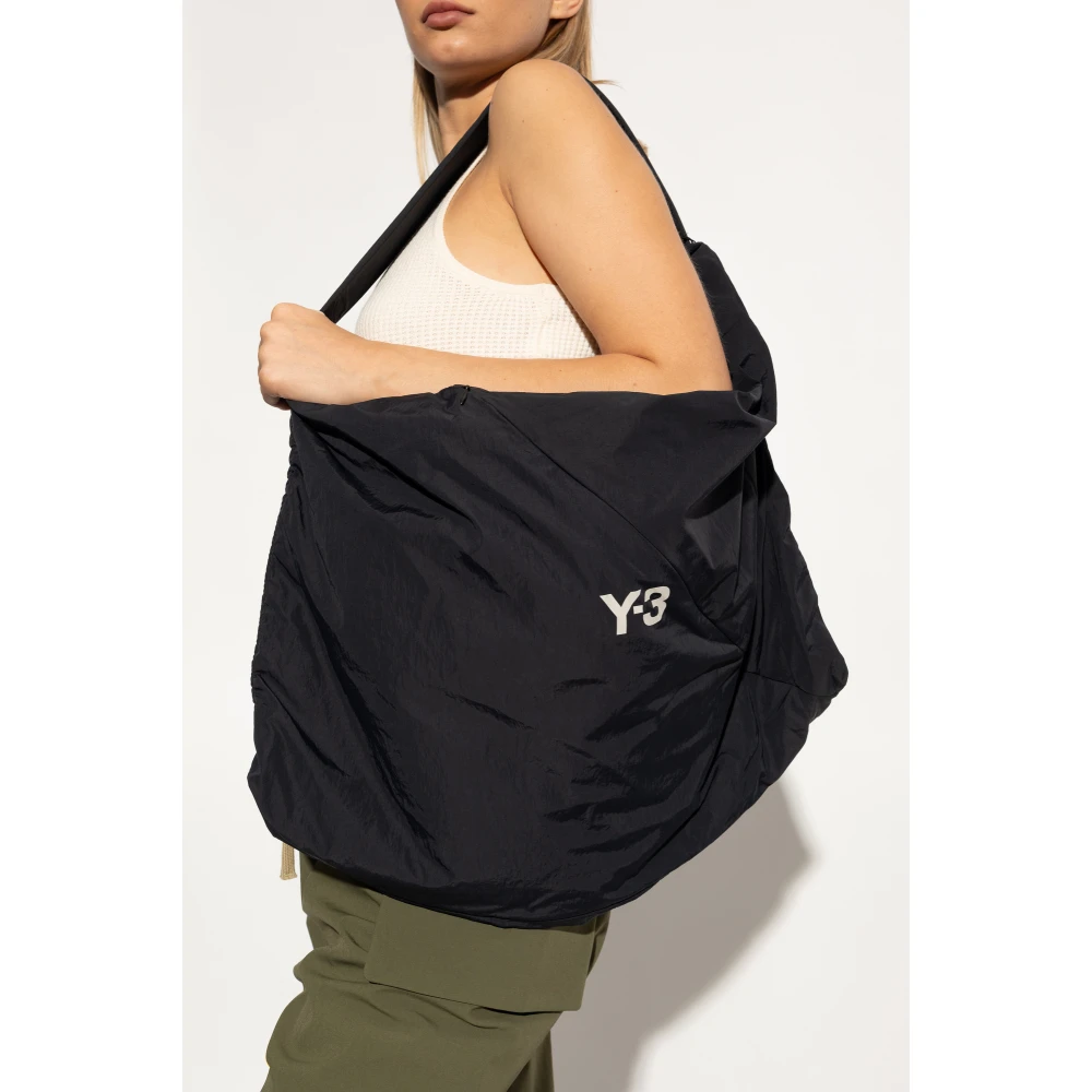 Y-3 Schoudertas met bedrukt logo Black Unisex