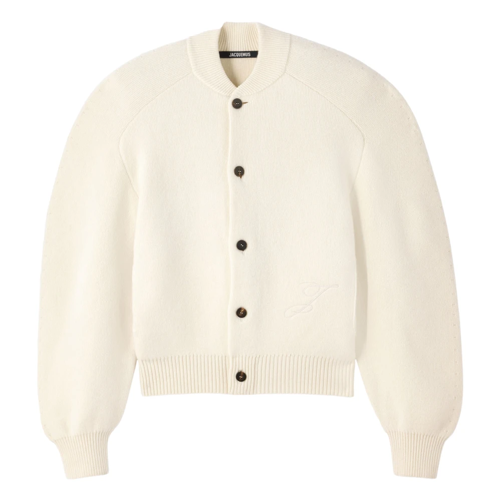 Jacquemus White Cardigans, Male, L, Oversized Cardigan