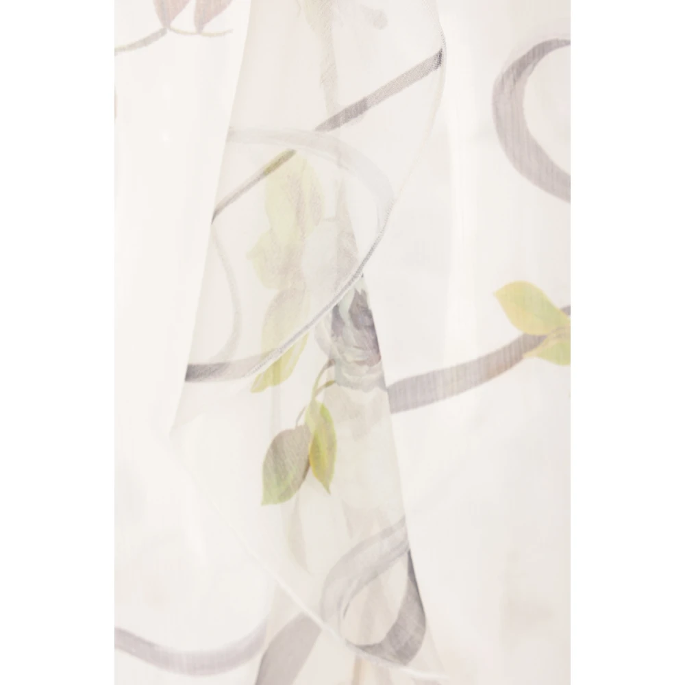 Blumarine Bloemenzijden overhemd met ruches Multicolor Dames