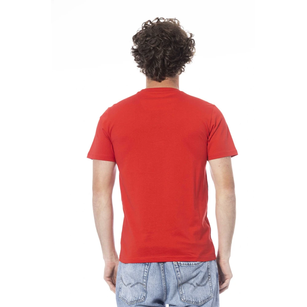 Cavalli Class Logo Print Korte Mouw T-shirt Red Heren
