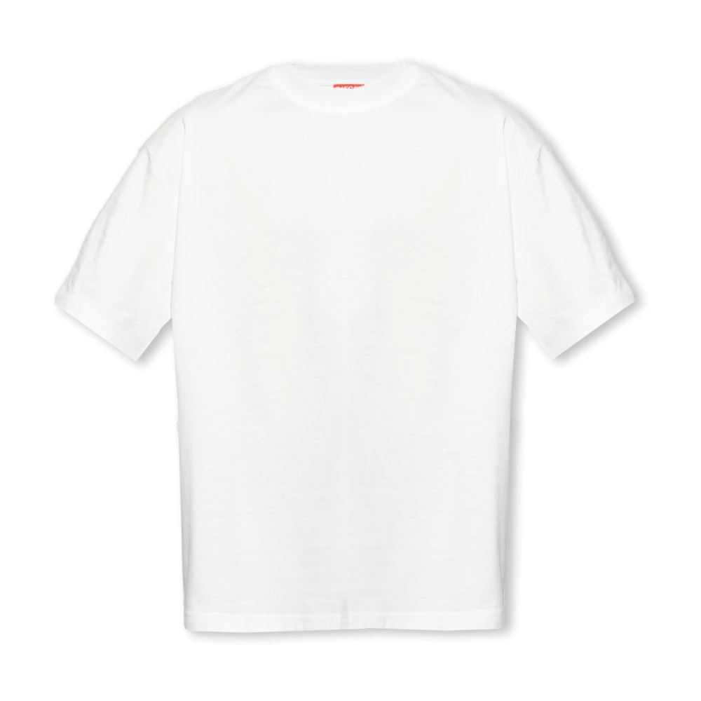 Diesel Homme Blanc Tops, Taille: Xl T-Shirt Ras Du Cou