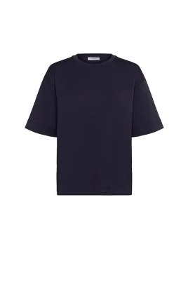 Marine Blue Oversize Tshirt Modal Polyester