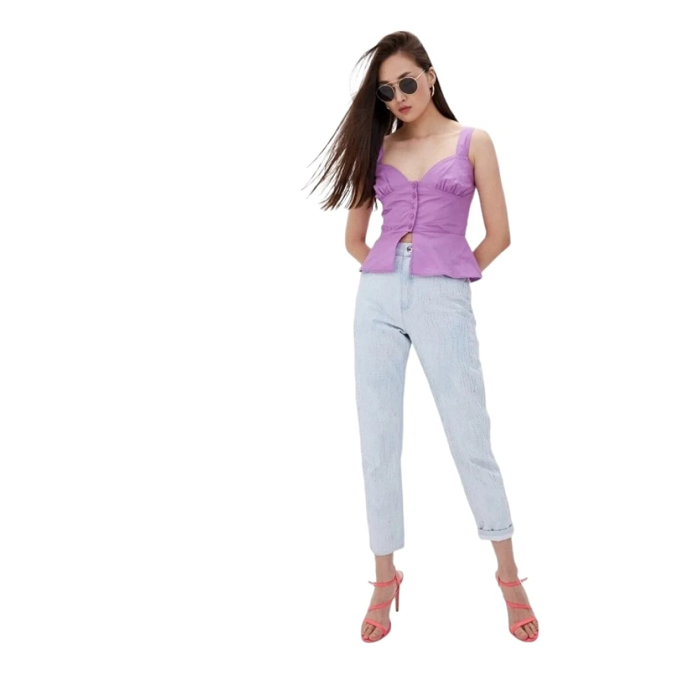 pinko Mouwloze Top Purple Dames