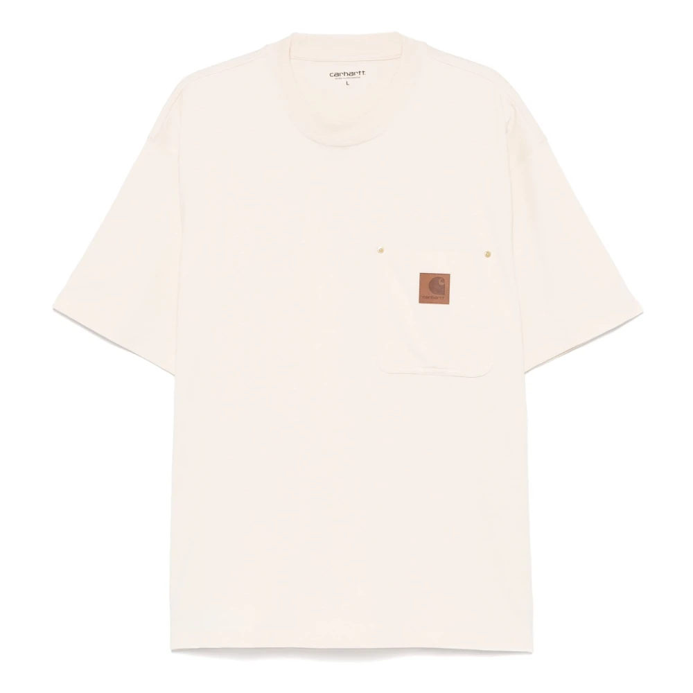 Carhartt WIP Zak T-shirt in Eldon stijl Beige Heren
