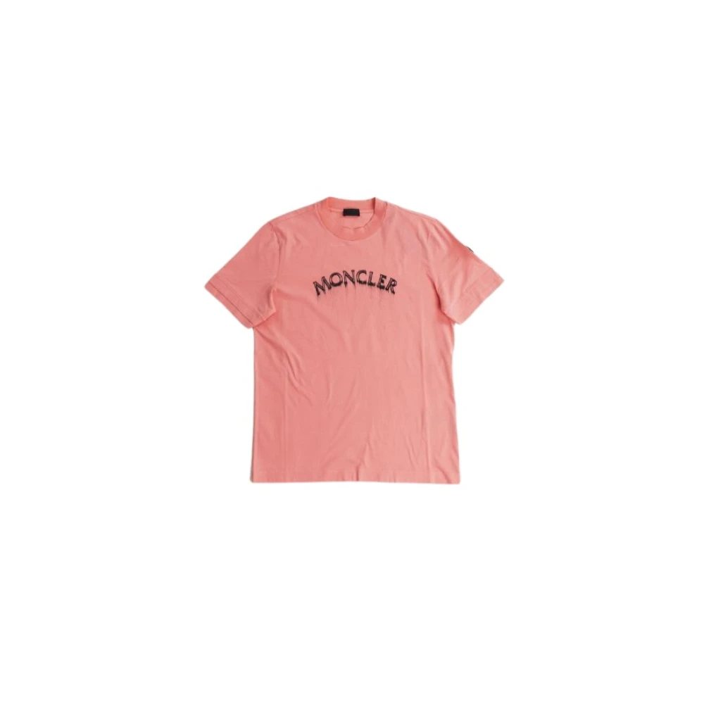 Moncler T-Shirts Pink Heren