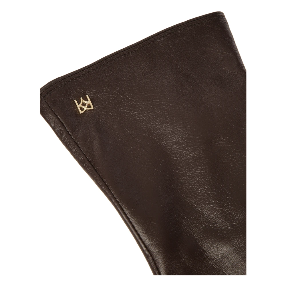 Kazar Lange donkerbruine monogramhandschoenen Brown Dames