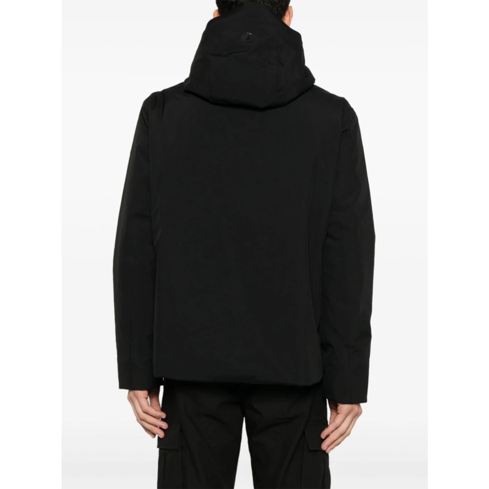 Save The Duck Zwarte gewatteerde jas Aw24 Black Heren