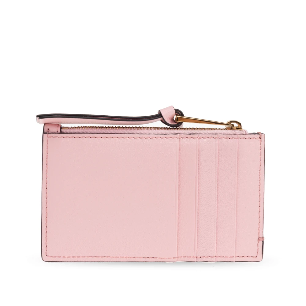 Versace Leren kaarthouder Pink Dames