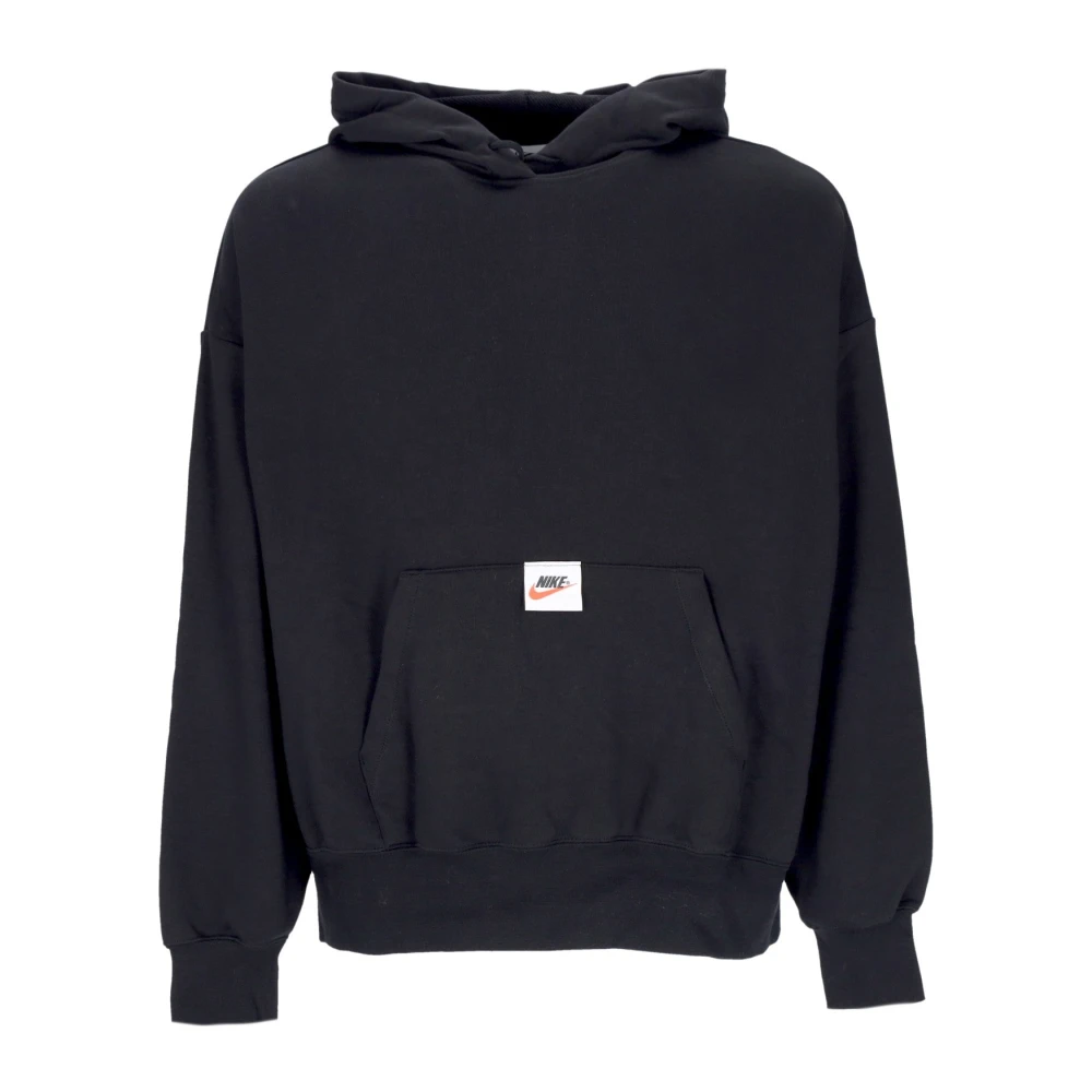 Nike Sportswear Fleece Hoodie Svart/vit Black, Dam