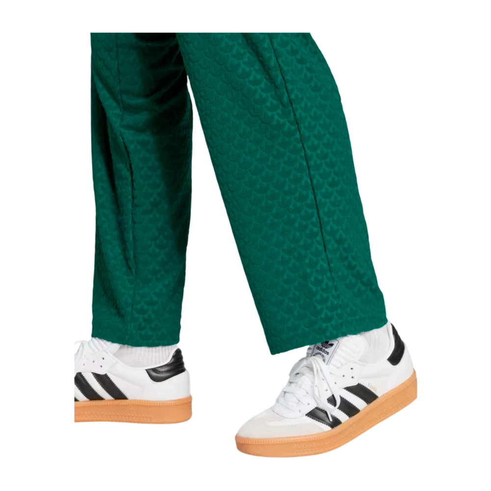 Adidas Casual Gedrapeerde Broek met Ritszakken Green Heren