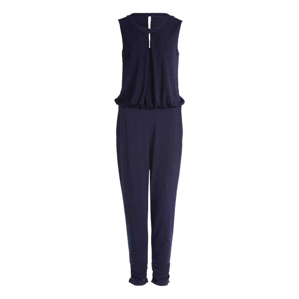 Vera Mont Glitter Mouwloze Jumpsuit Blue Dames