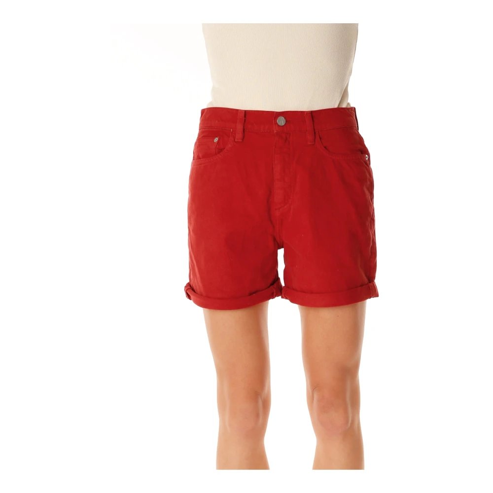ARMEDANGELS Hoge Taille Denim Shorts Red Dames