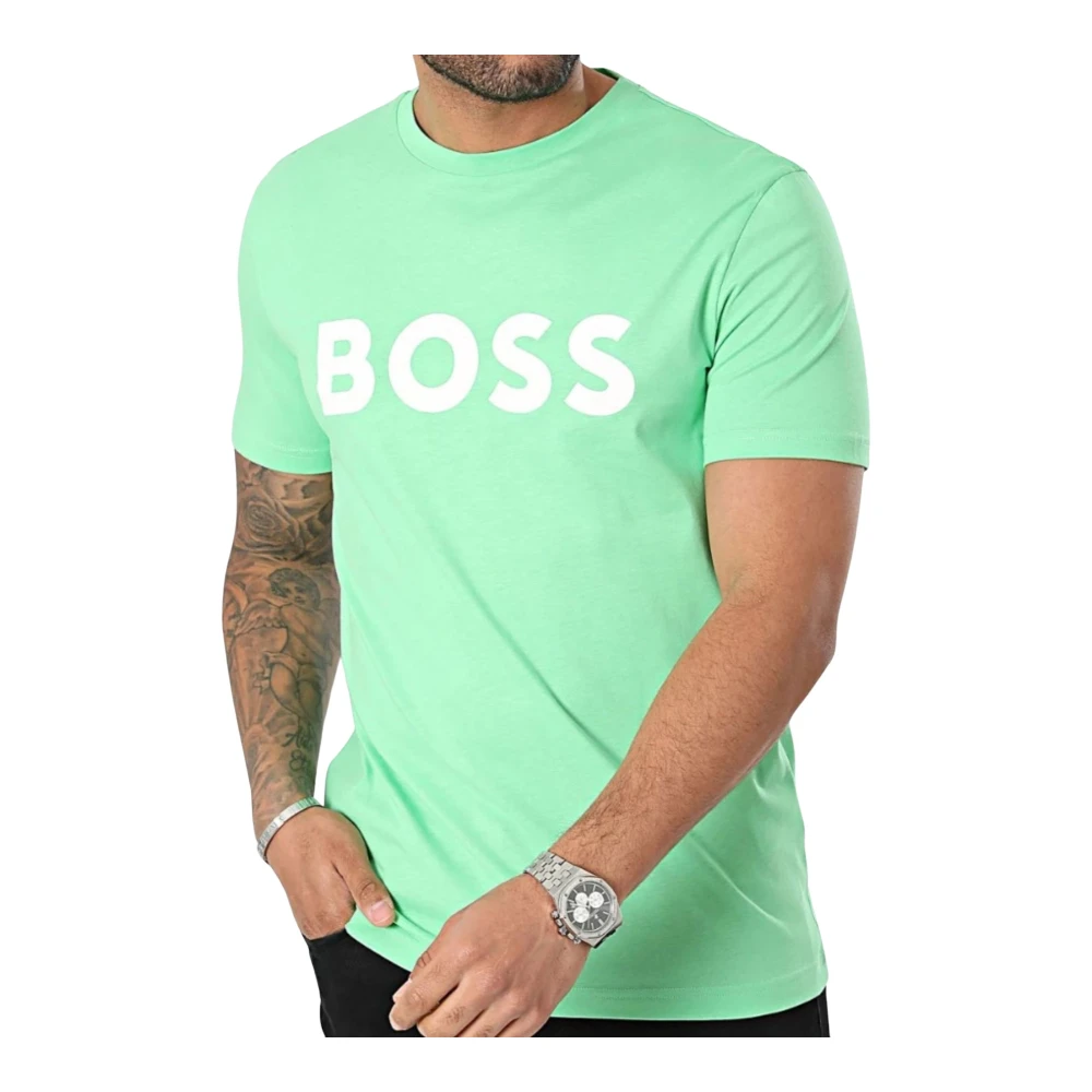 Hugo Boss Mannen Thinking T-shirt Green Heren