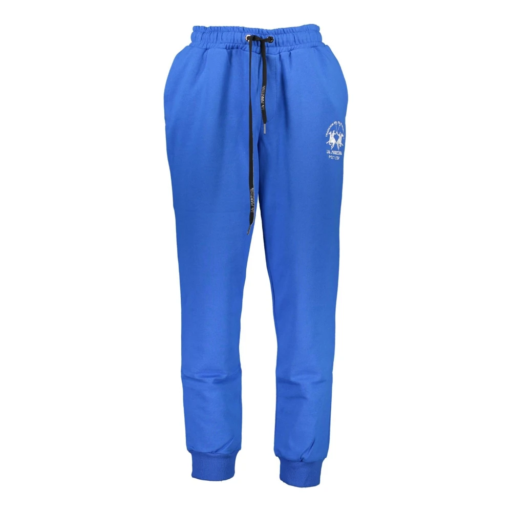 La Martina Men's Blue Sweatpants, 2XL, Sporty Elastic Waist Trousers