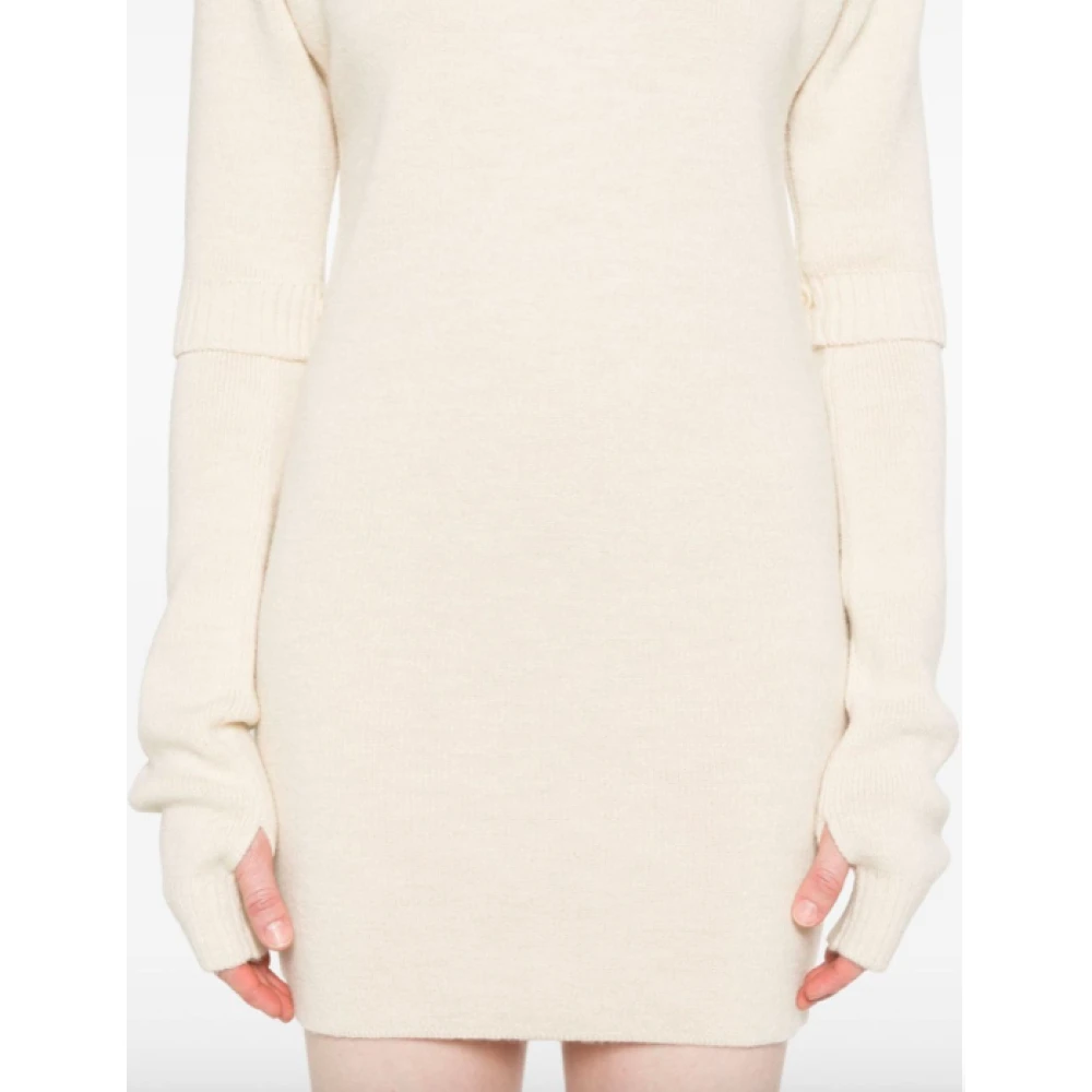 Lemaire Jurk met afneembare mouwen licht crème Beige Dames