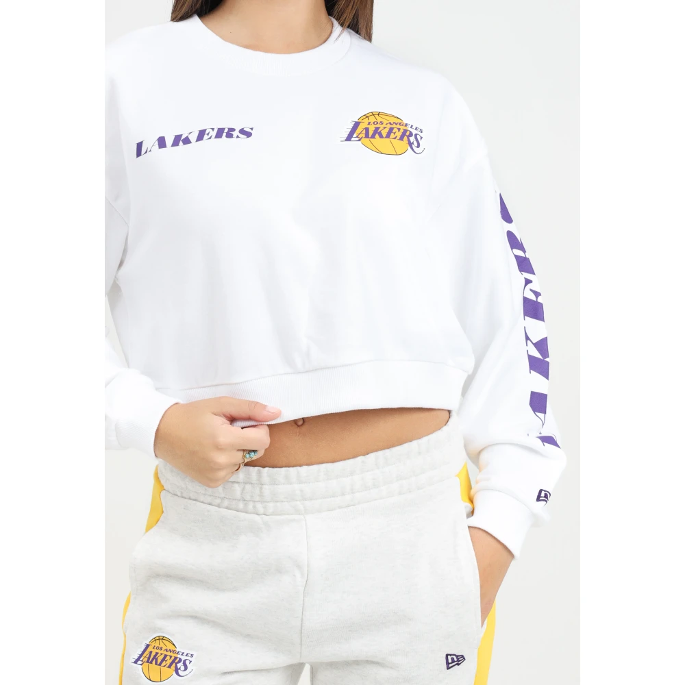 new era Witte Lakers NBA Wordmark Sweater White Dames