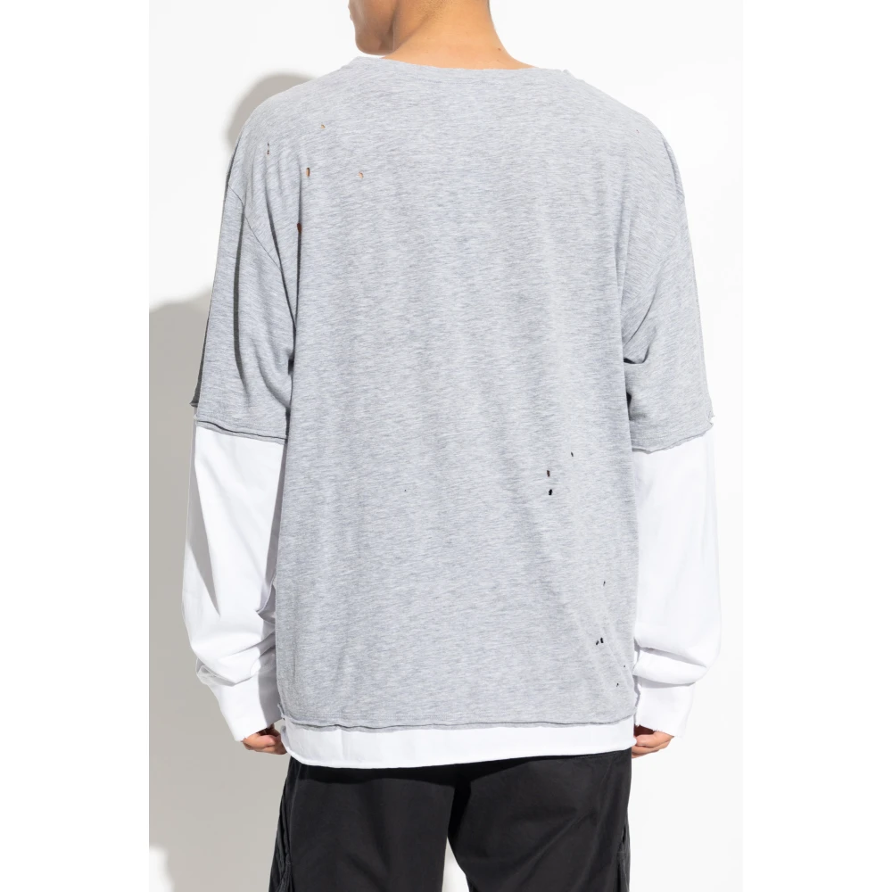 Dsquared2 T-shirt met logo Gray Heren