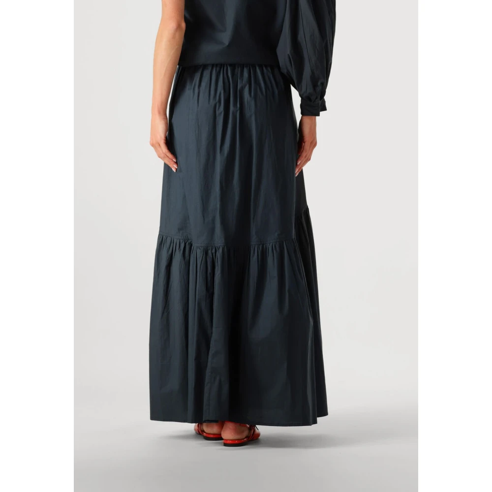 By-Bar Blauwe Poplin Rok Joya Stijl Blue Dames