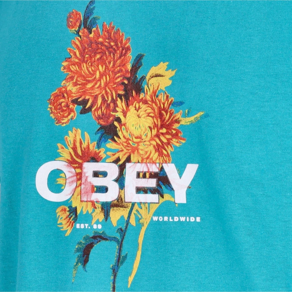 Obey Klassieke Tee Boeket T-shirt Green Heren