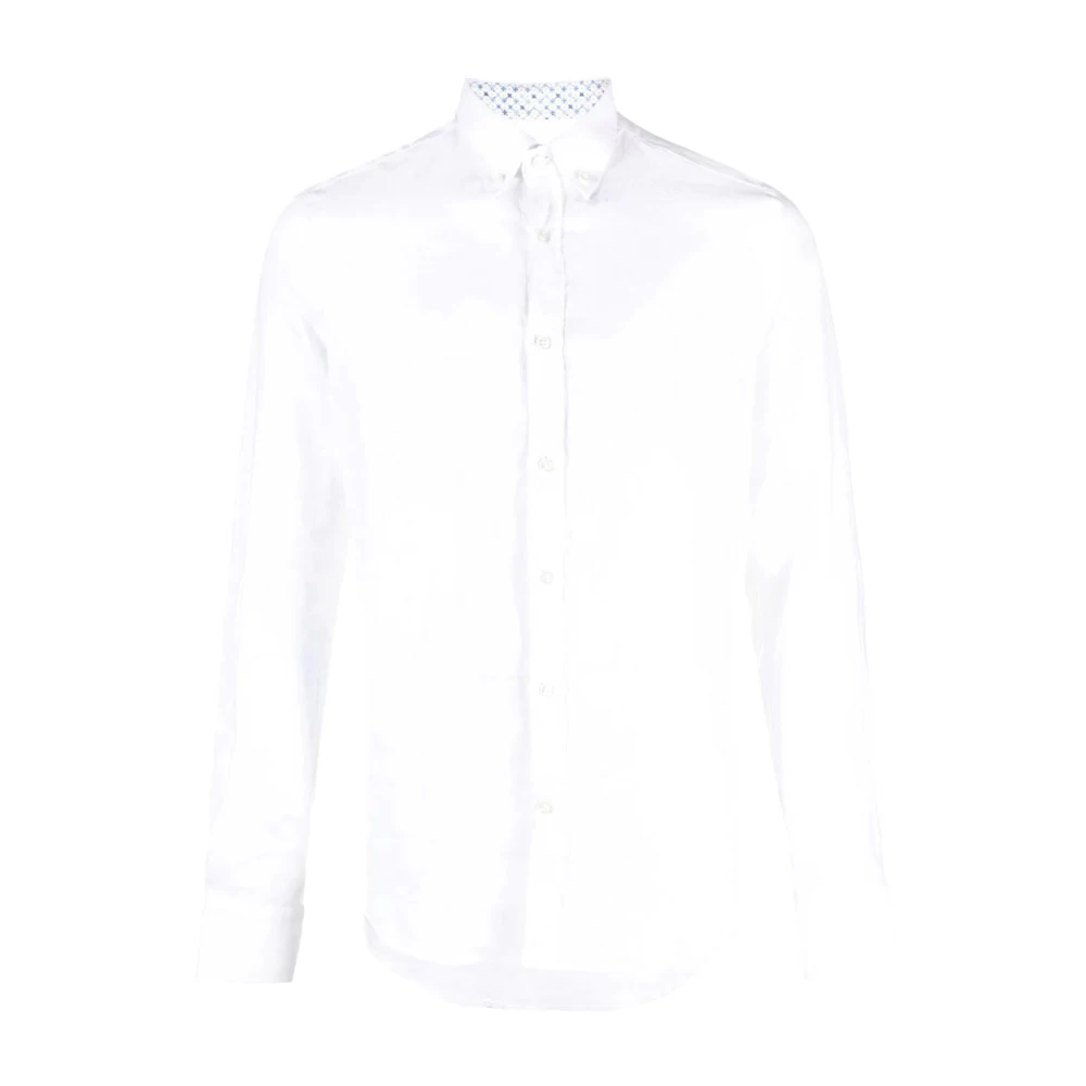 PAUL & SHARK Witte Linnen Casual Overhemd met Lange Mouwen White Heren