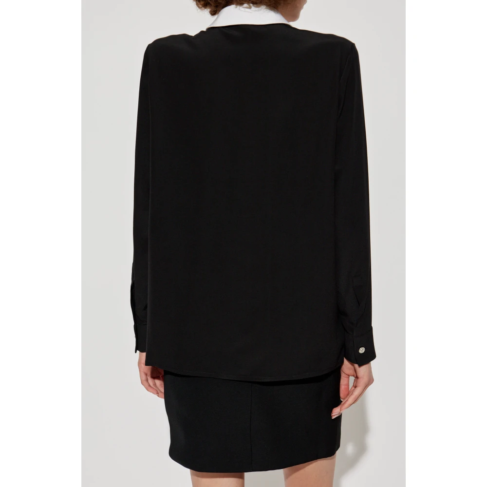 Versace Zijden overhemd Black Dames
