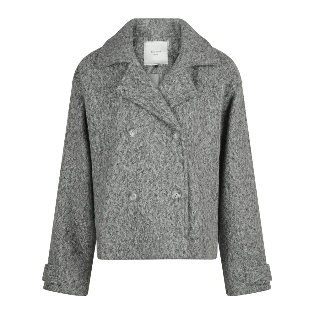 NEO NOIR Zachte Grijze Melange Jas Gray Dames
