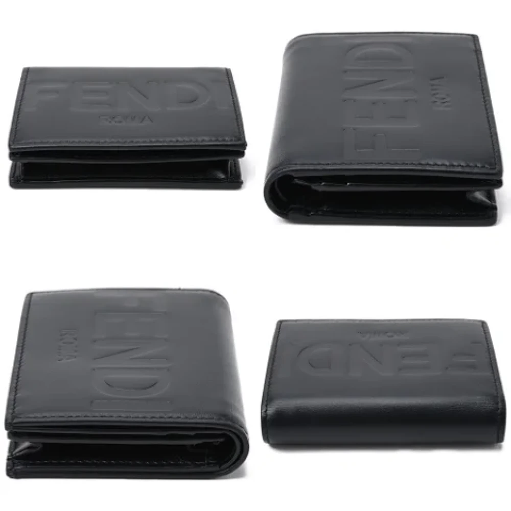 Fendi Vintage Pre-owned Leather wallets Black Dames
