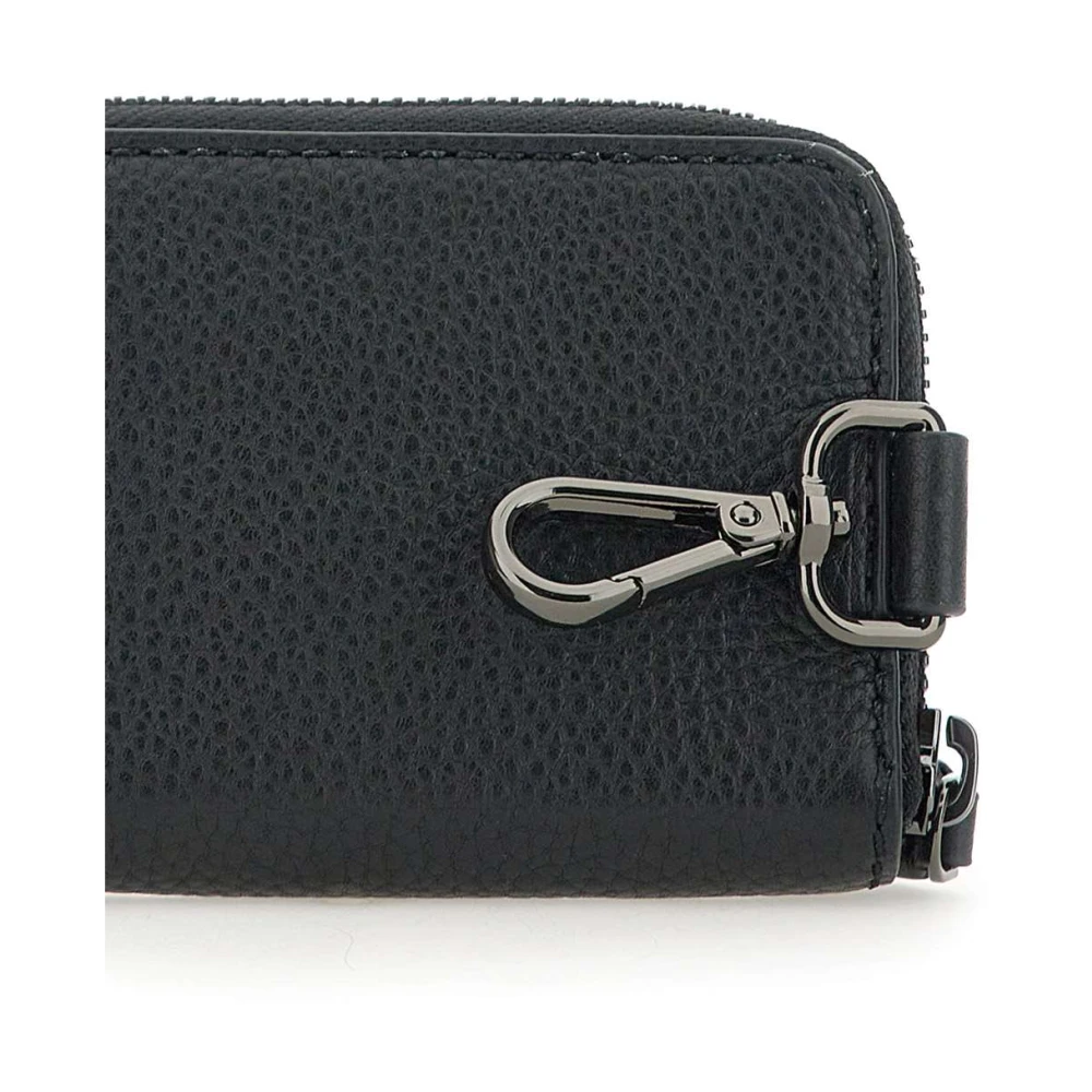 Gianni Chiarini Heren Korrelig Leren Portemonnee Zwart Black Heren