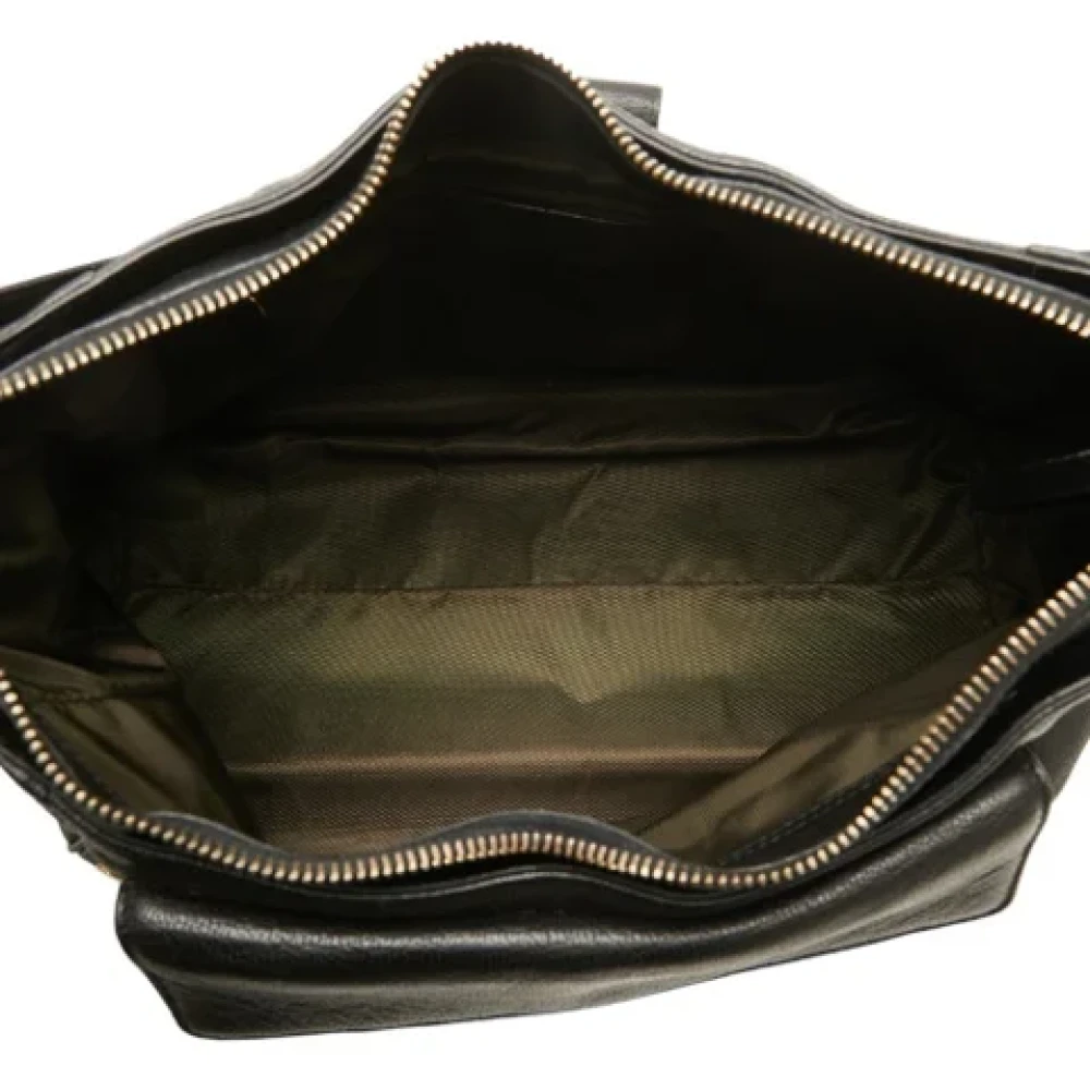 Bvlgari Vintage Pre-owned Leather shoulder-bags Black Dames