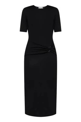 Jersey Metal Midi Dress