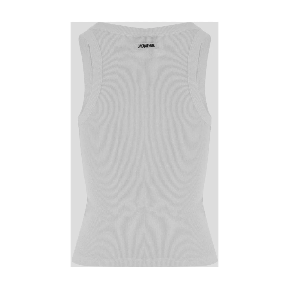 Jacquemus Gros Grain Katoenen Tanktop White Dames
